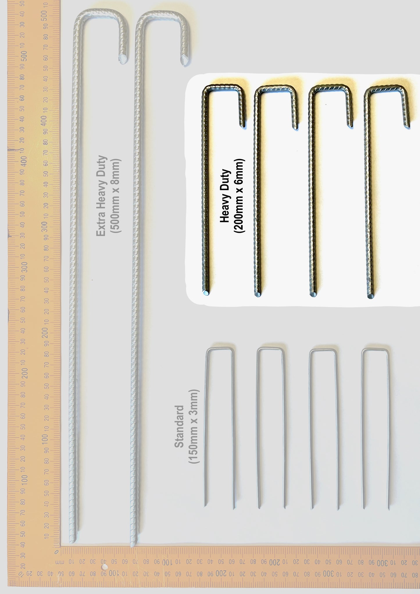 Heavy-duty Galvanised Steel Pegs